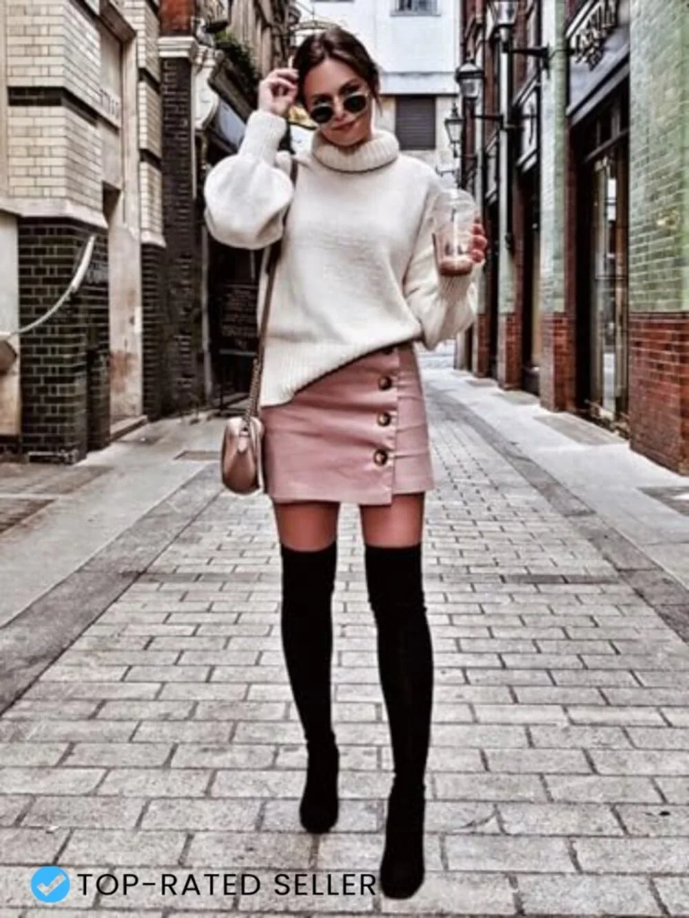 Thigh High Platform Chunky Heel Boots Side Zipper Over Knee